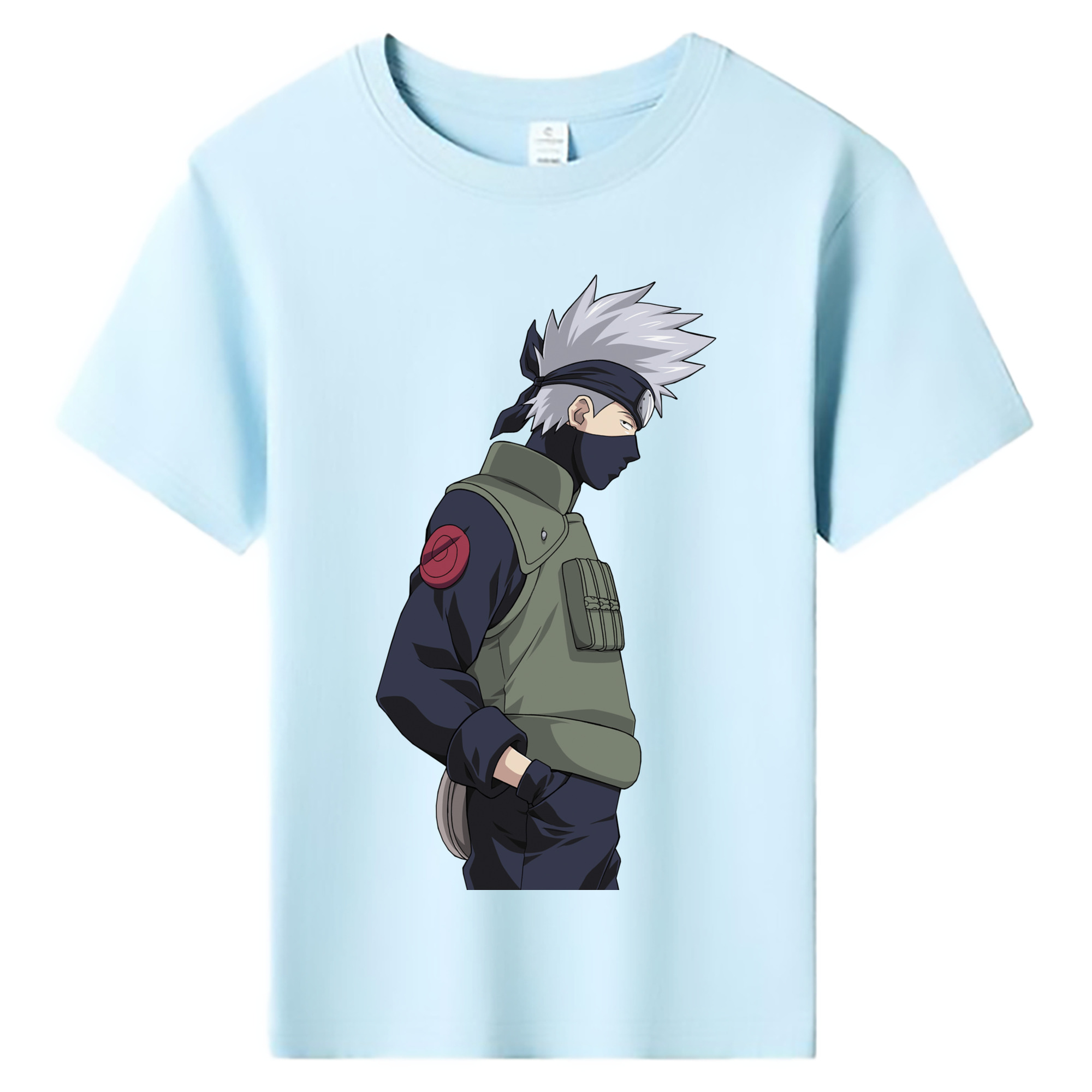 （画像用） NARUTO -ナルト- はたけ カカシ Hatake Kakashi 綿100％キッズTシャツ（フロントプリント）
